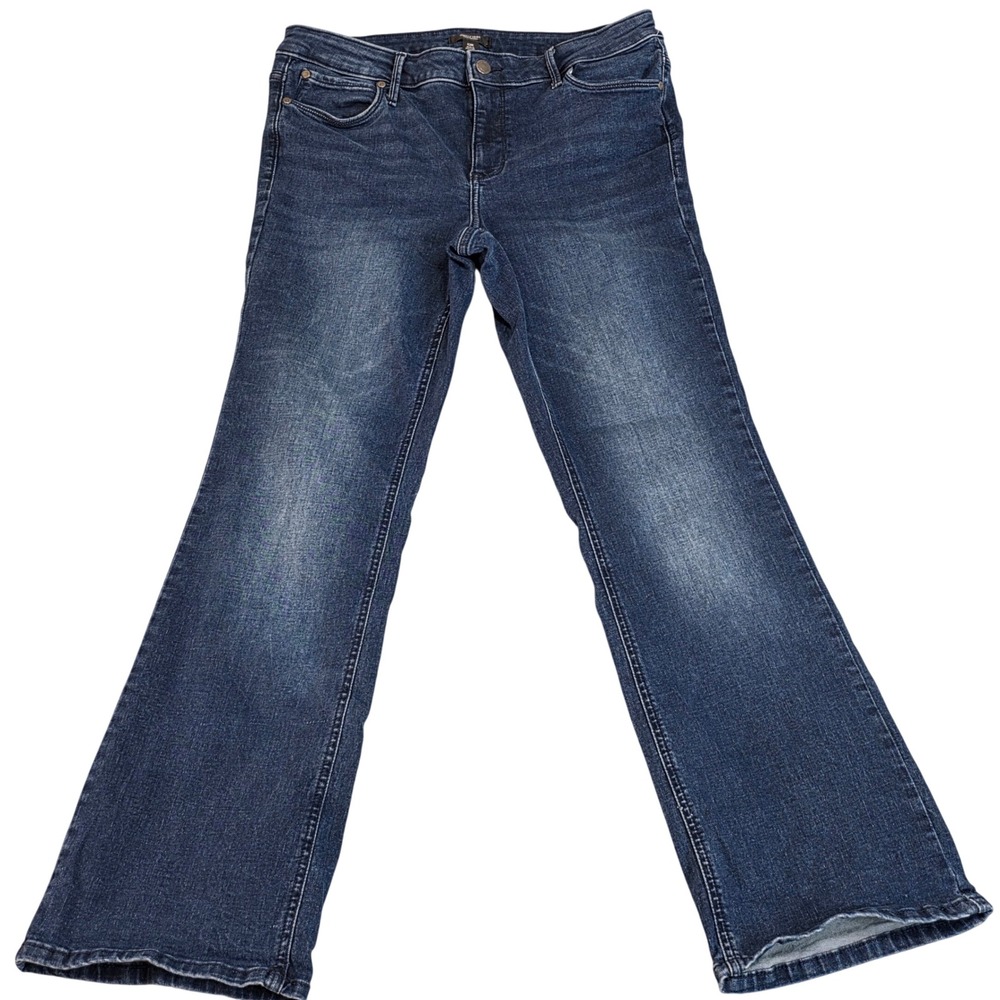 Simply Vera Vera Wang Bootcut Jeans Women 12R Dark Wash Mid Rise Stretch Denim